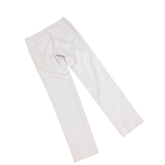Icb New York off white straight leg cropped pant front panel side zip size 2 - Picture 2 of 8